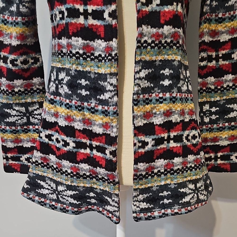Colorful Patterned Open Cardigan - Picture 5 of 6